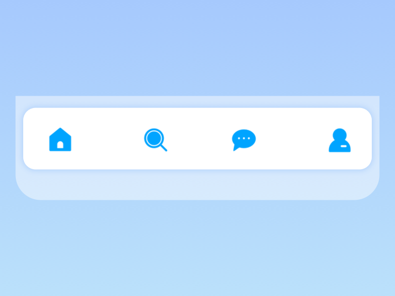 Tabbar animation app design icon