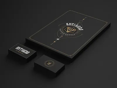 ANTIHERO Brand Design black brand brand identity branding branding and identity brutal design eye gold grey identity design illustration logo logo design logotype onix premium tattoo typography vector