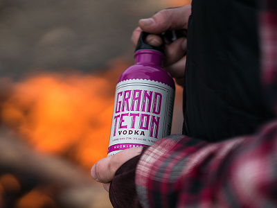 Grand Teton Distillery 375ml Huckleberry Vodka Packaging label design packagedesign packaging typography vodka