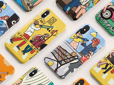 phone case adventure doodle game life music phone case rock tourism ui y园糖 人物 插画 植物 熊猫 设计