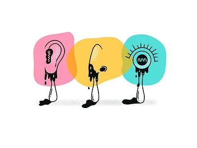 Icecream doodle doodles ear eye fun ice cream icecream illustration ipad nose procreate procreateapp surreal texture