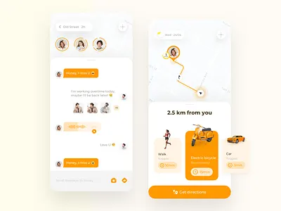 Real-time targeting application chat direction electric bicycle lbs map message position route social social app voice zenly