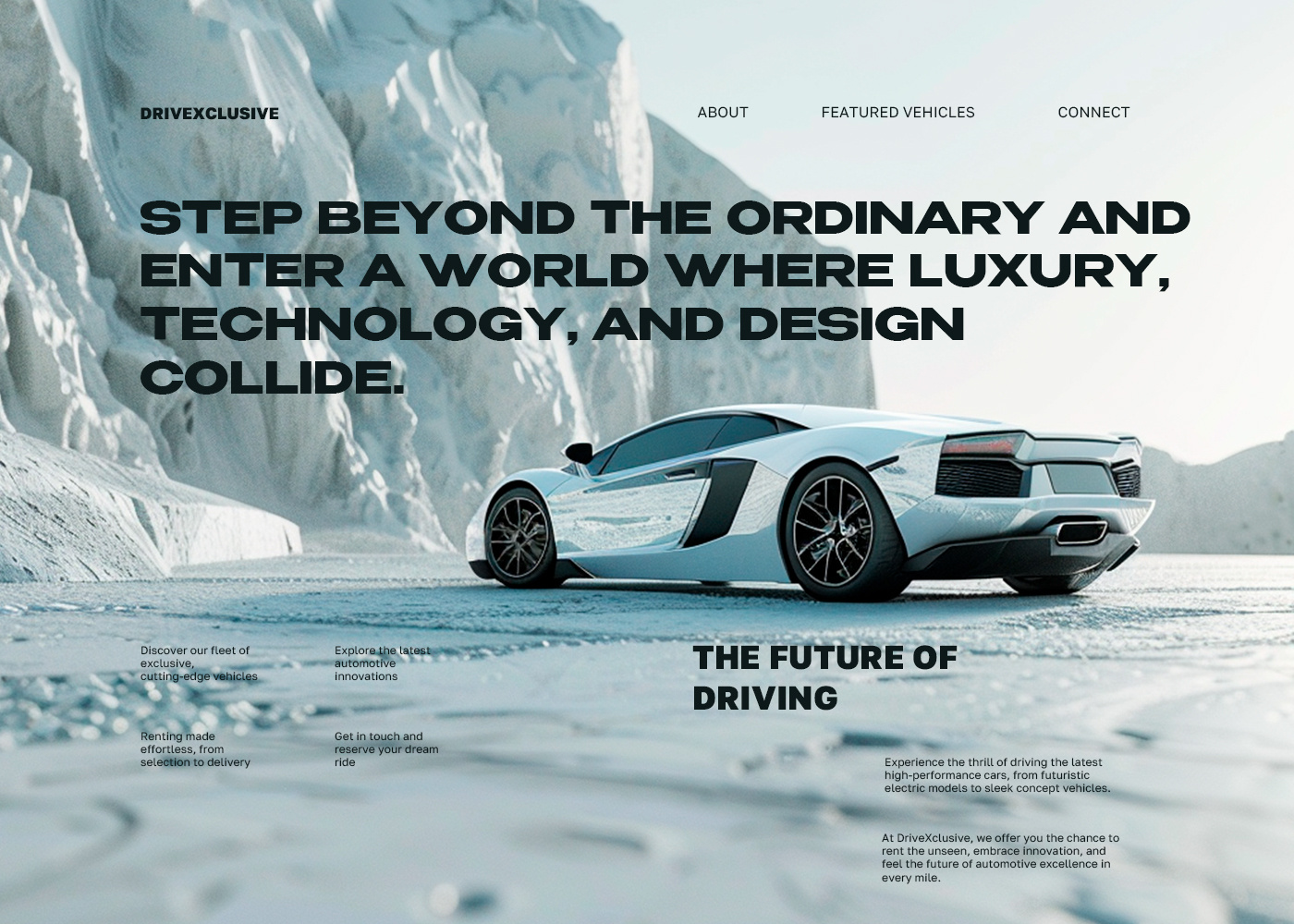 Example of Minimalistic Landing Page Design