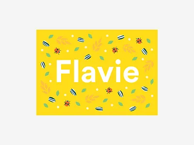 Flavie Birth Card announcement baby birth birthcard botanical card girl illustration lady bug ladybird summer sunflower