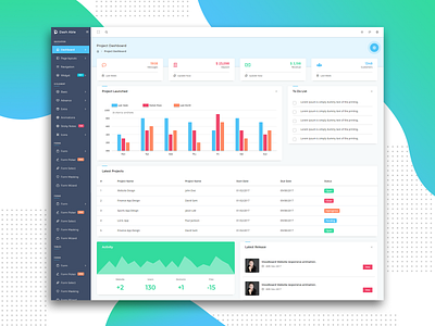 Project Admin Page Visual 2018 trends admin dashboard admin design admin panel admin template bootstrap 4 branding ui ui ux design
