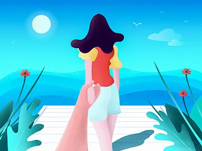 Just hold your hand like this ！！ design illustration ui