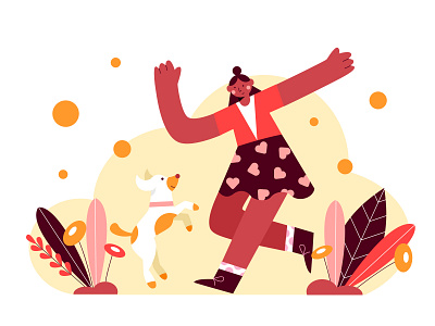 Dancing with my dog dance design dog illustration pet