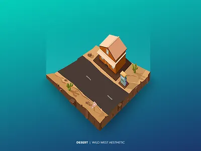 Gear Racer Desert Scene desert digital art enviroment game app illustration isometric mobile game vector