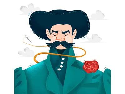 Rózsa Sandor bandit character design hungary bandit illustartor illustraion rose