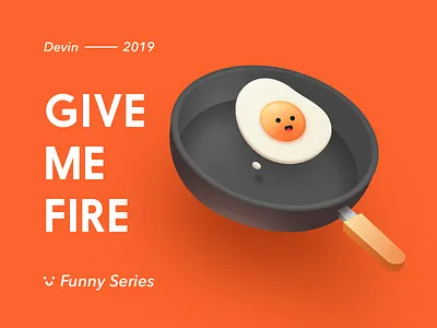 Give me fire design flat icon illustration lettering type typography vector 插图 设计