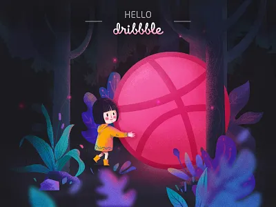 Hello Dribbble! design first shot illustration