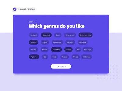 Playlist Creator app application branding concept creator design playlist typography ui ux web