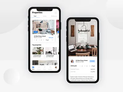 Real estate App Concept app app design clean design home house interface ios iphone iphone design minimal mobile mobile app mobile app design property real estate rental ui ux