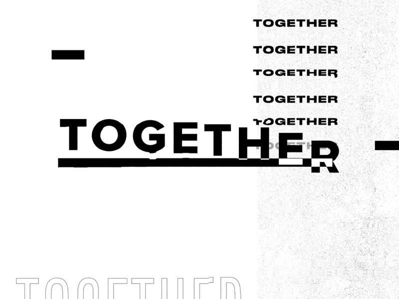 Create Cool Things Together after effects black and white cool glitch mograph motion design type animation