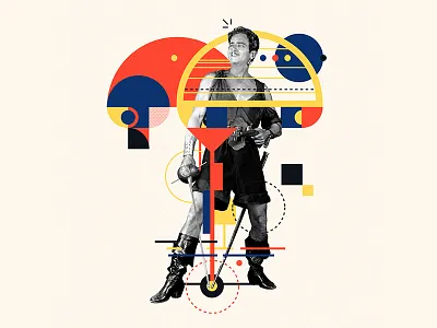 Bauhaus - T 36 days of type 36days 36days t 36daysoftype bauhaus bauhaus100 collage design graphic iampommes illustration mannheim pommes t typography vector