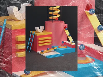 Playground c4 c4d cgi creative design vray