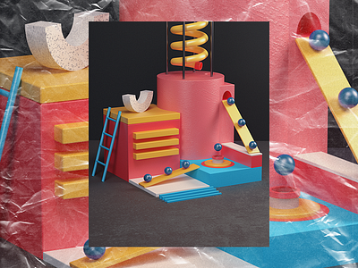 Playground c4 c4d cgi creative design vray