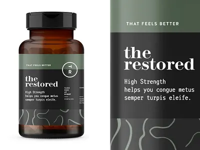 The Restored pt2 branding design identity label logo multivitamin packaging sage start up supplement vitamin vitamins wellness