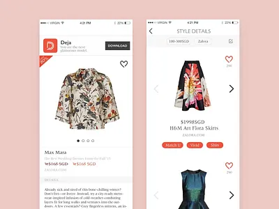 Deja Shop e commerce design ui