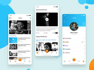 Celeb App artist celebrity design facebook ios latest media post trending trending ui ui