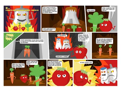 Nutriscience Illustration Design children book illustration comic comic book design fruit illustration illustration minimal nutrition science vector