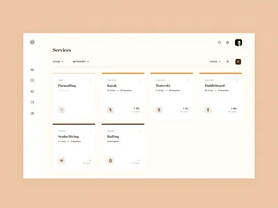 grid app brandnew clean design minimal simple travel ui