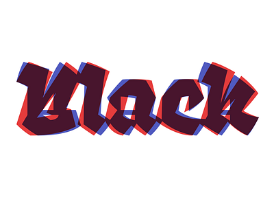 Black & Black italic blackletter letter lettering type typography