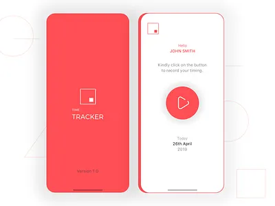 Time Tracker App android app design ios app iphone application mobile app ui ui design