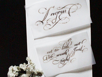 Lagom calligraphy calligraphywithflourishing pointedpencalligraphy priyankacallidesigns