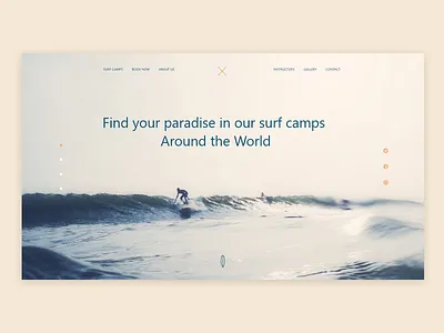 Surf School design ui uiux ux web webdeisgn