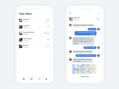 Marketplace App - Chat app card chat design ecommerce ecommerce app marketplace ui ux