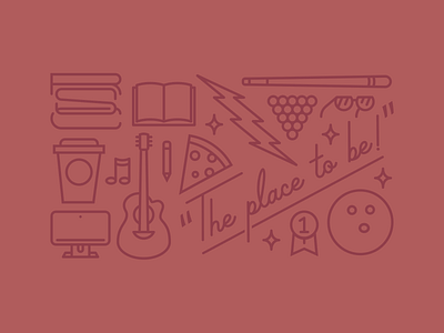 RSC Iluustration illustration monoline script shirt