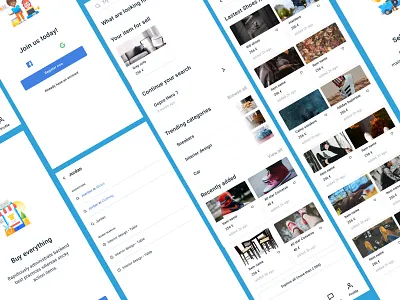 Marketplace App - Screens app app design design ecommerce ecommerce app illustration marketplace mobile ui ux