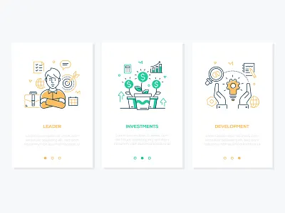 Business and finance - web banners banner business businessman copy space design development illustration investments leadership line