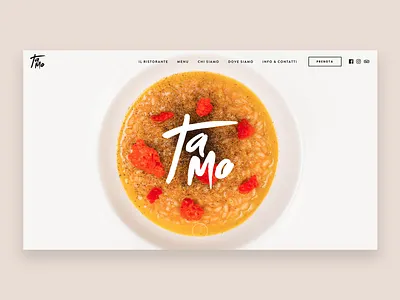 Tamo Ristorante - Website branding restaurant web web design website