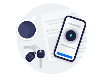 Onboarding Illustrations coffee coffee cup detect device illustration keys newspaper paper phone ui