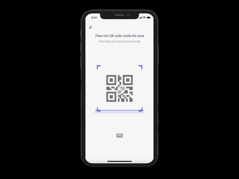 QR Scanner adobexd code flip illustration iphonex qr qr code qr code rotato scan scanner ui ux