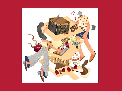 K11 Shanghai pop up illustration branding cartier cover art illustration lifestyle magazine shanghai