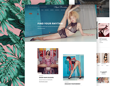 Agent Provocateur clean e commerce ecommerce fashion fashion shop header home page landing page luxury magento minimal navigation shop shopping ui user interface ux web website website design