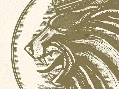 Clan Macgregor animal design doodle drawing a day golden golden lion hatching illustration of the day lion scottish sigil sketch thick lines