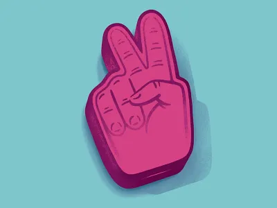 Deuces adios basketball deuces foam finger illustration peace playoffs sports texture textured