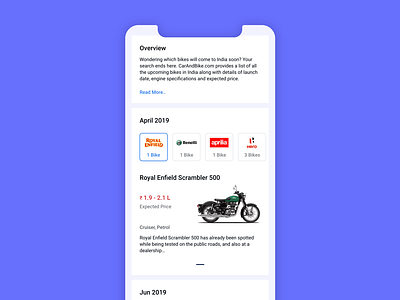 Upcoming Bikes app app animation auto dealer bike book test drive car car dealer compare concept interaction slider ux ux ui ux web xd
