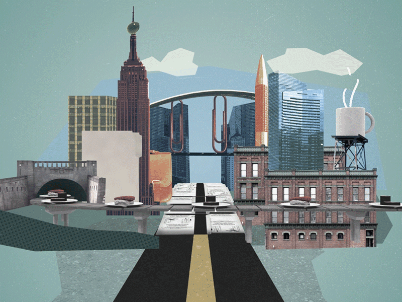 Travelworthy Progress 2d animation 3d animation art direction collage design motion design