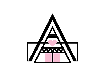 A Frame Love aframe cabin icon iconography