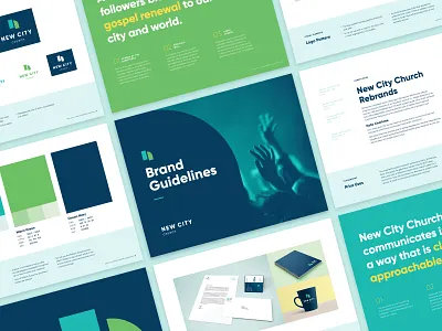 New City Church brand guidelines branding charlotte church city colorful illustration logo vector