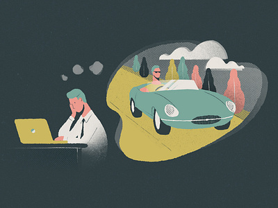 Mr Porter - How to be more creative at work characters conceptual illustration editorial illustration figure figures illustration lifestyle illustration texture