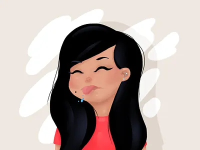 Raspberry avatar digital face illustration photoshop portrait raspberry self tongue