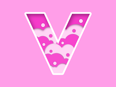 Letter V 36daysoftype papercut