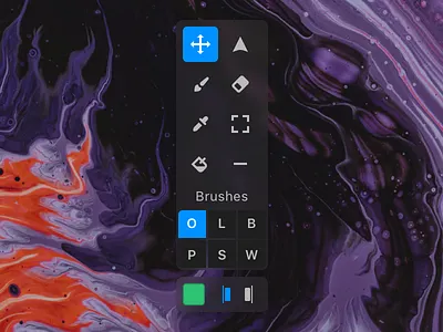 Toolbar UI app background blur icons toolbar ui