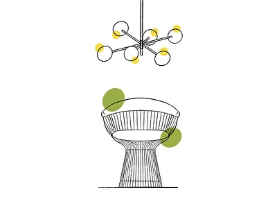 Arm Chair chair fancy green orb platner warren wire yellow